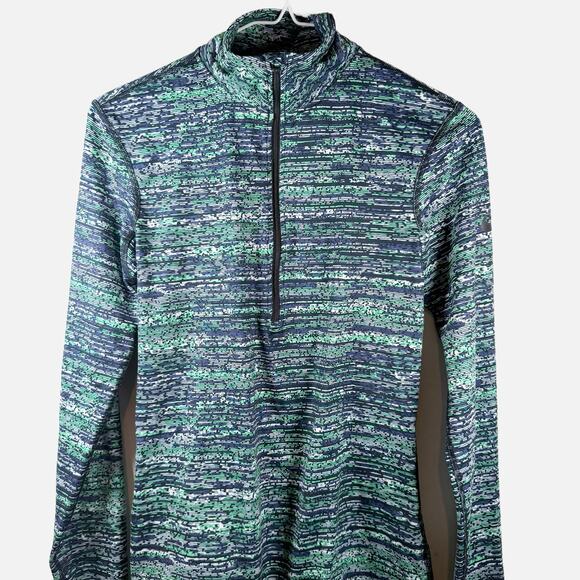 Nike Dri-FIT 1/2 Zip Pullover Women’s S Blue Green Long Sleeve Running Top - Picture 6 of 11